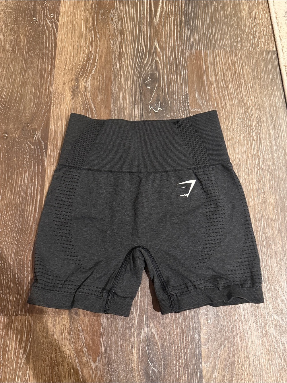 High-Waist Gymshark Black Seamless Workout Shorts